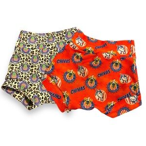 Chivas Guadalajara Mexican Set of 2 Baby Bloomers Toddlers Orange & Leopard